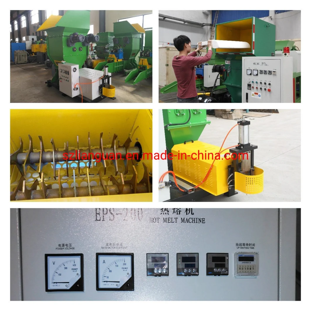 EPS Styrofoam Hot Melting Recycle Machine / Fast Food Box EPS Polystyrene Foam Melting Machine