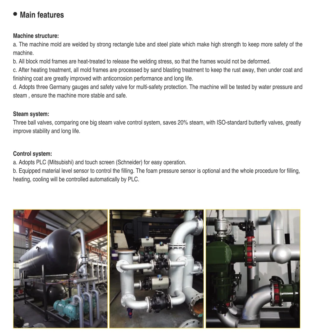 Styrofoam EPS vacuum Block Moulding Machine