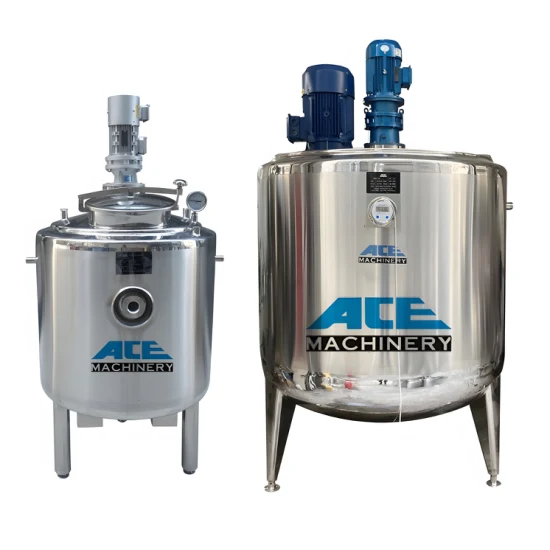 Liquid Emulsifying Homogenizer Tank Electric Steam Heating Mixer Jacketed Stainless Steel Mixing Tank with Agitator